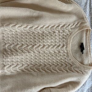 Alice + Olivia Beige Cable Knit Sweater